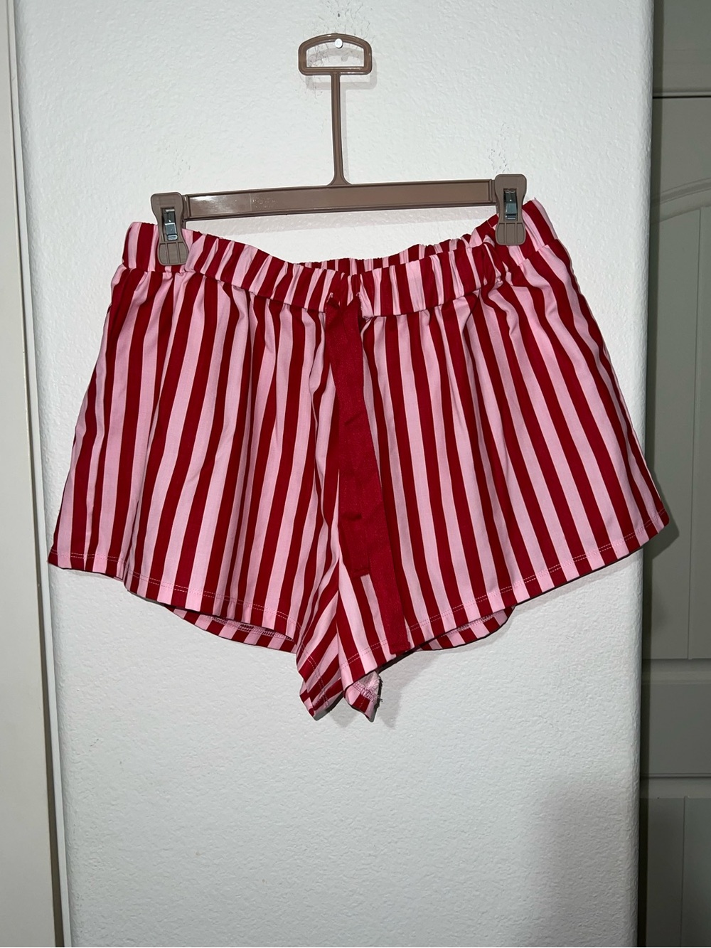 White Fox Boutique Red & Pink Striped Shorts - Picture 5 of 9